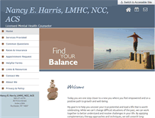 Tablet Screenshot of nancyharriscounseling.com